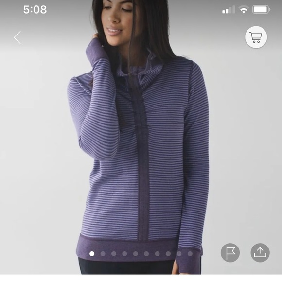 lululemon athletica Sweaters - Lululemon In a Cinch Reversible Striped Shirt